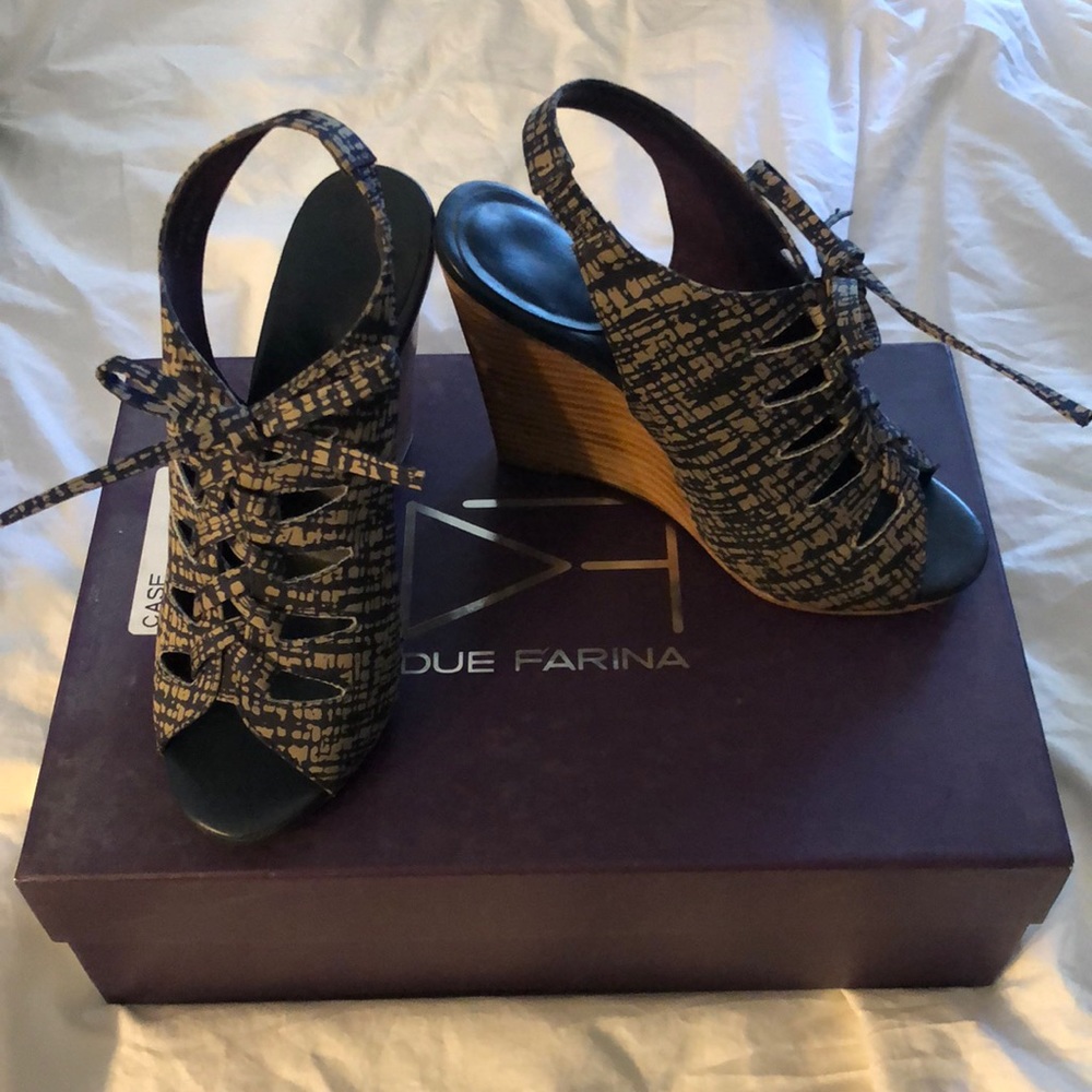 Anthropologie - Due Farina Lace-Up Wedges